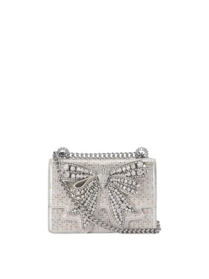 Kabelka - BOW SMALL SHOREDITCH strieborná