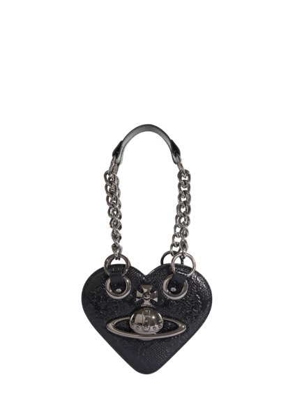 Kabelka - HEART CHAIN BAG čierna