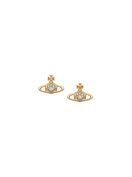 Náušnice - NANO SOLITAIRE EARRINGS zlaté