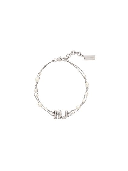 Náramok - MJ BALLOON PEARL BRACELET strieborný