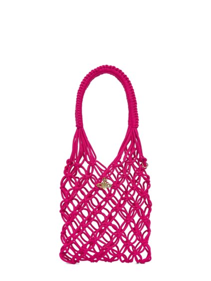 Kabelka - LARGE MACRAME HANDBAG ružová