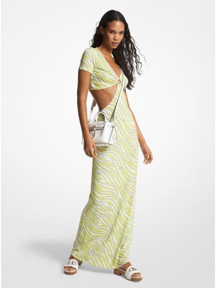 Kleid - ZEBRA O-RING MAXI-KLEID
