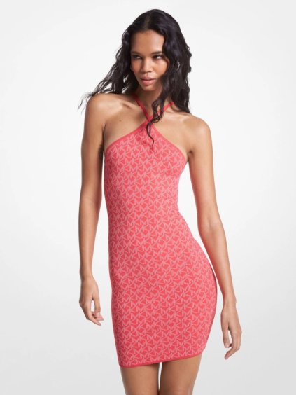 Šaty - MK DOT HALTER DRESS modré