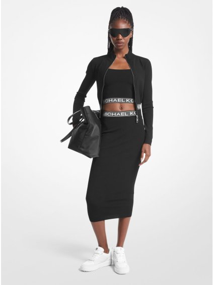 Sveter - ECO KORS MOCK NK ZIP UP čierna
