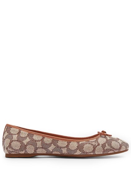 Baleríny - ABIGAIL FLAT IN SIGNATURE hnedé
