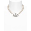 Náhrdelník - ONE ROW PEARL BAS RELIEF CHOKER strieborný