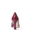 Geschlossene Pumps aus Leder – bordeauxrot