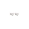 Náušnice - HEART PAVE STUD EARRINGS strieborné
