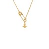 Náhrdelník - SAFETY PIN PENDANT zlatý