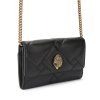 Peňaženka - WALLET ON CHAIN PUFF BLACK LEATHER