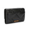 Peňaženka - WALLET ON CHAIN PUFF BLACK LEATHER