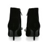 Čižmy - BELGRAVIA BOW ANKLE BOOT BLACK VELVET čierne