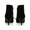 Kozačky - BELGRAVIA BOW ANKLE BOOT BLACK VELVET