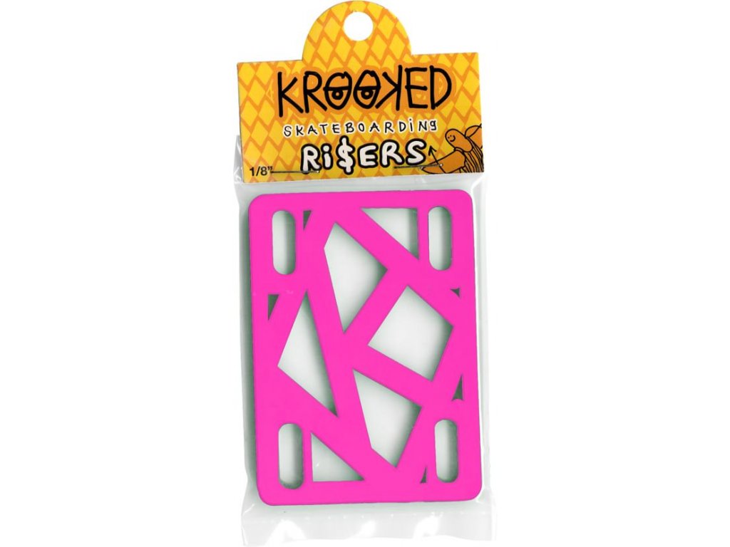 krooked the skateboard risers hot pink