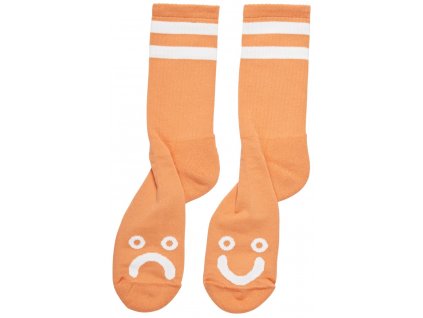 HAPPY SAD SOCKS LIGHT ORANGE 1