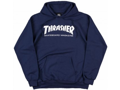 thrasher skate mag logo hooded sweatshirt navy 1