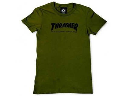 thrasher women skate mag logo olive 1
