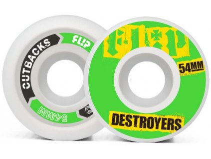 product f l flip cutback destroyers 54mm 99a green wheels pack