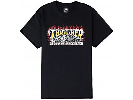 441817 T Shirt Thrasher Krak Skulls black 284223