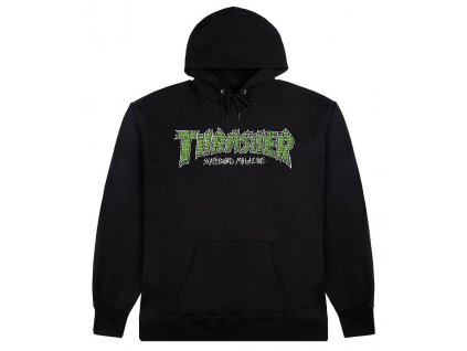 mikina thrasher brick hood black
