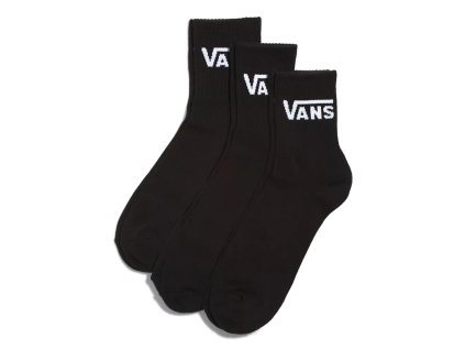 vans classic half crew black socks set da tre paia di calzini neri