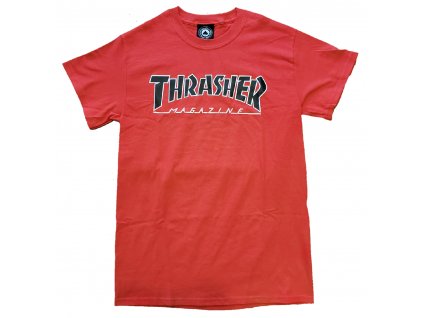 thrasher outlined tee red