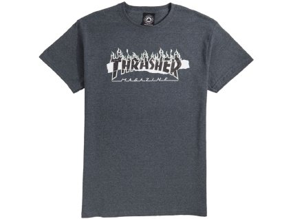 THRASHER - Ripped Dark Heather Tee