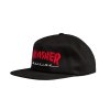 thrasher magazine logo two tone cap black red 1