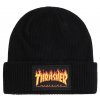 thrasher flame patch beanie blac