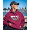 Thrasher x Spitfire - Mikina Blood bath maroon