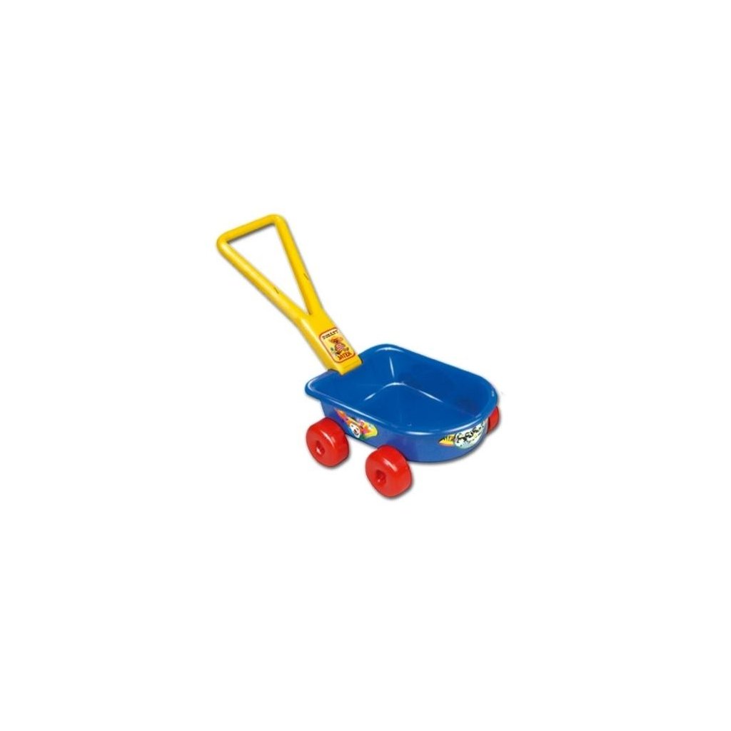 <p>Dětský barevný vozík vyrobený Rozměry: 43x27 cm. Určeno pro děti od 36 měsíců.</p>