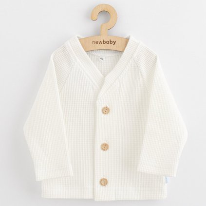 Kojenecký kabátek na knoflíky New Baby Luxury clothing Oliver bílý 68 (4-6m)