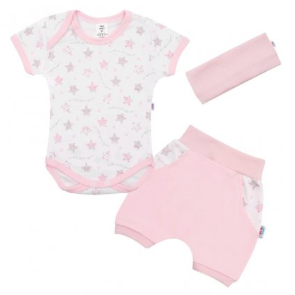 3-dílná letní bavlněná souprava New Baby Perfect Summer růžová 92 (18-24m)