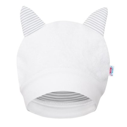 Luxusní dětská zimní čepička s oušky New Baby Snowy collection 56 (0-3m)