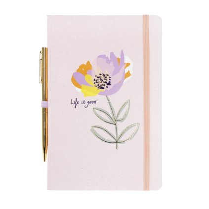 Zápisník květinka s perem
