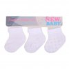 Kojenecké pruhované ponožky New Baby bílé - 3ks 56 (0-3m)