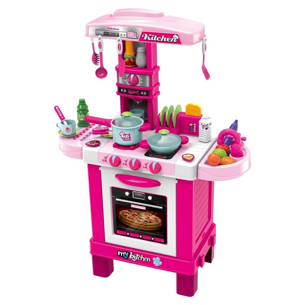 Detská kuchynka Baby Mix malý Malý šéfkuchár ružová