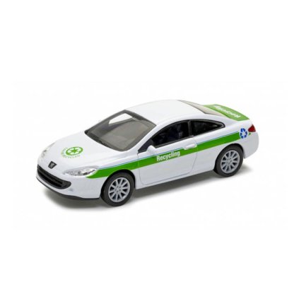1:34 Peugeot 407 Coupé Recycling (farba Biela)