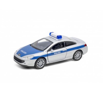 1:34 Peugeot 407 Coupé Polizei (farba Strieborná)