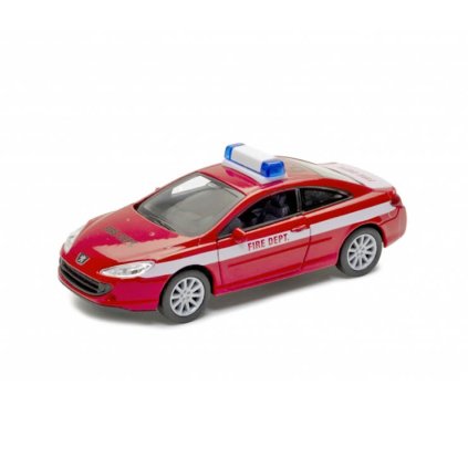 1:34 Peugeot 407 Coupé Fire Dept. (farba Červená)
