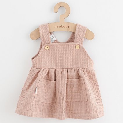 Dojčenská mušelínová suknička New Baby Comfort clothes ružová 68 (4-6m)