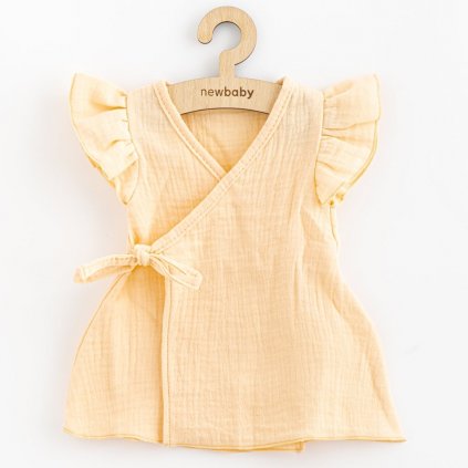 Letné dojčenské mušelínové šaty New Baby Leny peach 74 (6-9m)