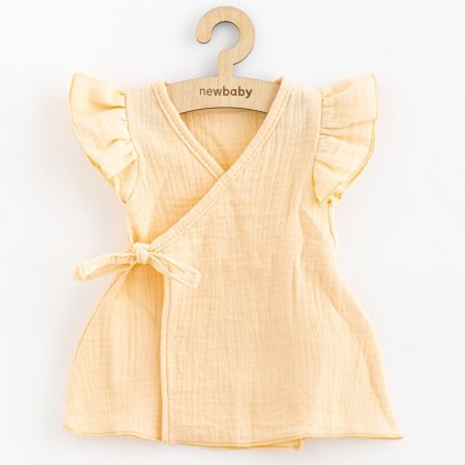 Letné dojčenské mušelínové šaty New Baby Leny peach 80 (9-12m)