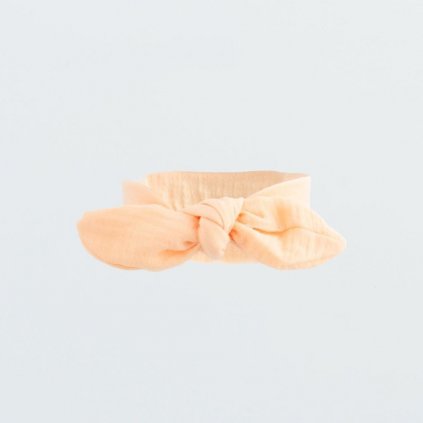 Dojčenská mušelínová čelenka New Baby Leny Peach 80 (9-12m)