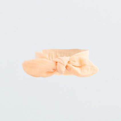 Dojčenská mušelínová čelenka New Baby Leny Peach 80 (9-12m)