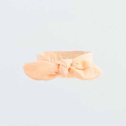 Dojčenská mušelínová čelenka New Baby Leny Peach 56 (0-3m)