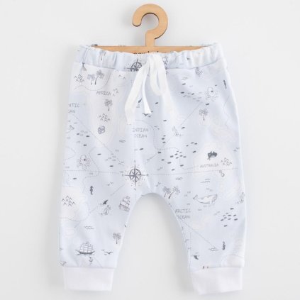 Detské bavlnené nohavice Jogger New Baby For Babies ocean 86 (12-18m)