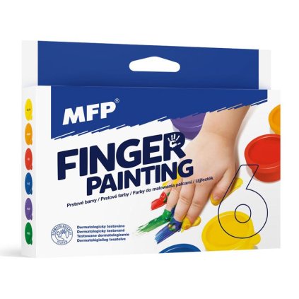 Farby prstové 6 ks farieb