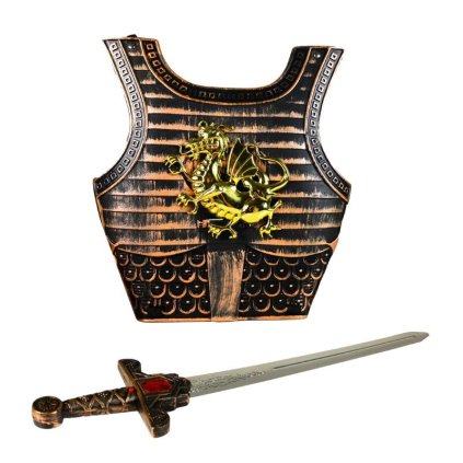 Rytiersky meč  so zvukom a štítom