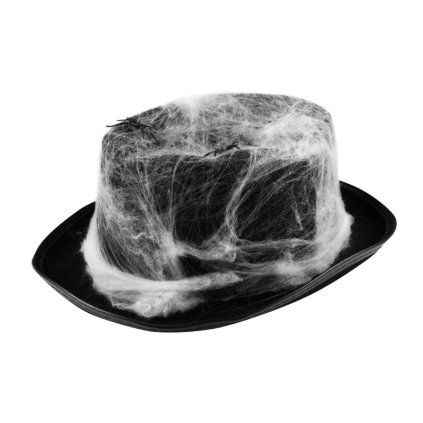 Klobúk s pavučinou a pavúkmi